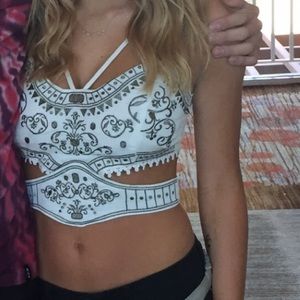 White embellished crop too
